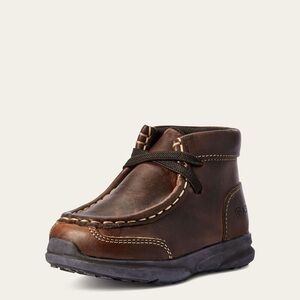 Ariat Kids/Boys/Toddler Brown Lil' Stompers Garrison Spitfire Leather Ankle Boot